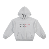 Contrast-Stitched Boxy Fleece Hoodie