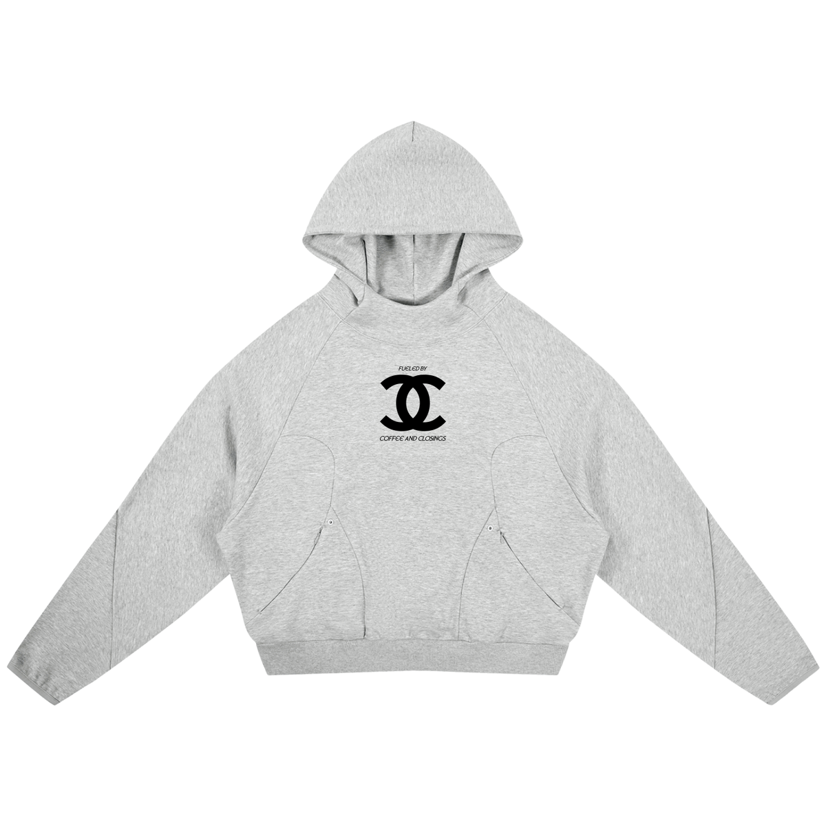 Curved Panel Raglan Hoodie