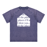 Vintage Washed Raglan Cotton T-Shirt