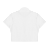 Women's Cropped Full Zip Short Sleeve T-Shirt