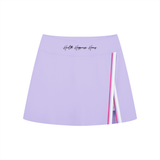Women's A-Line Contrast Panel Slit Skirt
