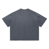 Vintage Washed Distressed Boxy Oversized T-Shirt