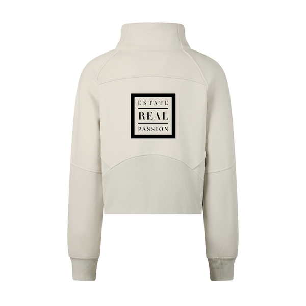 Cropped Half-Zip Sweatshirt