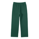 Unisex Solid Color Fleece Straight Leg Pants
