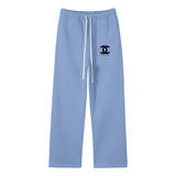 Unisex Solid Color Fleece Straight Leg Pants