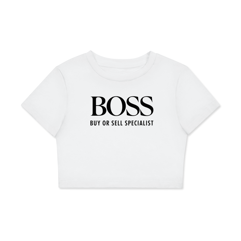 Fitted Crop Cotton T-Shirt