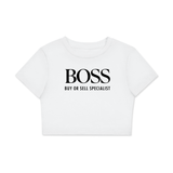 Fitted Crop Cotton T-Shirt