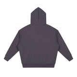Unisex Loose Solid Full Zip Hoodie
