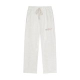Solid Color Straight-Leg Sweatpants