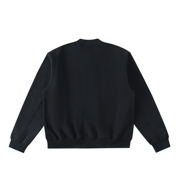 Essential Zip-Up Fleeced Varsity Jacket