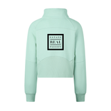 Cropped Half-Zip Sweatshirt