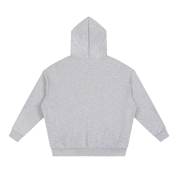 Unisex Loose Solid Full Zip Hoodie