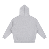 Unisex Loose Solid Full Zip Hoodie