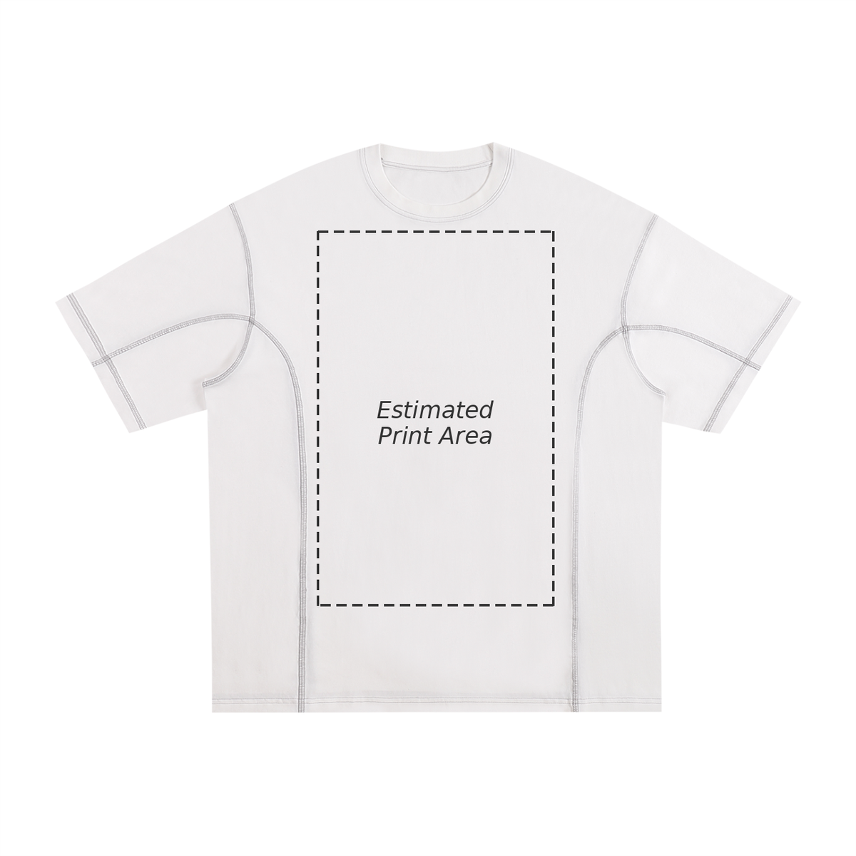 Streetwear Contrast-Stitched Cotton T-Shirt Main image