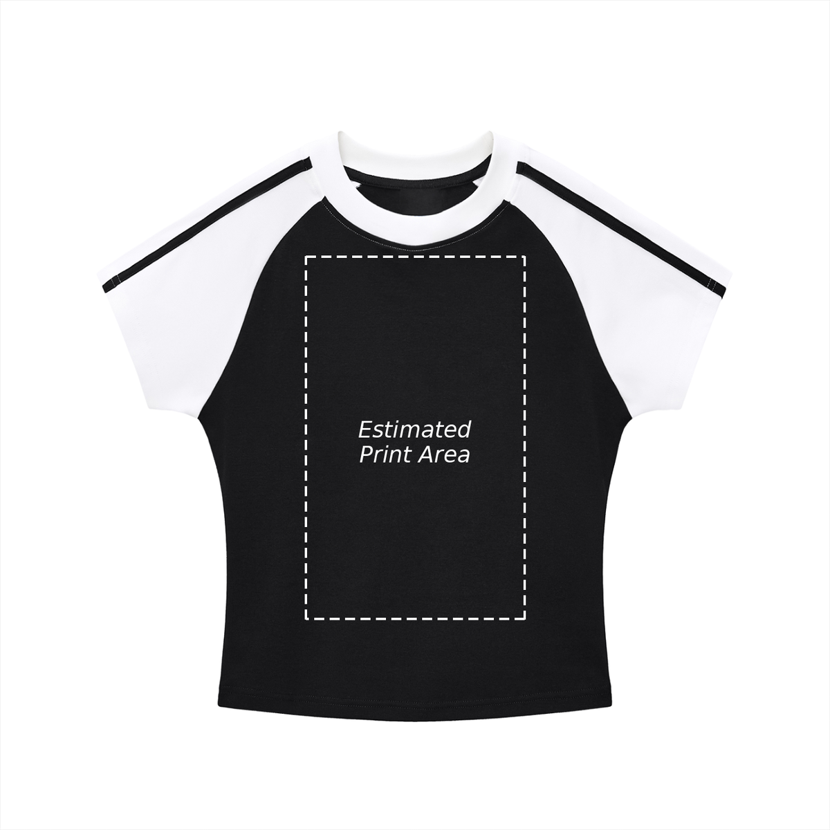 Contrast Stripes Bodycon Raglan  Sleeve T-Shirt Main image
