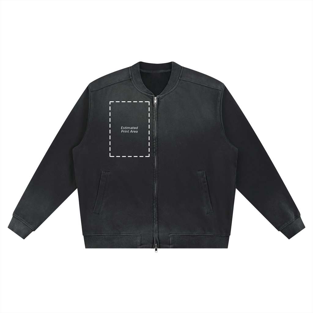 Sun Fade Heavyweight Baseball Jacket