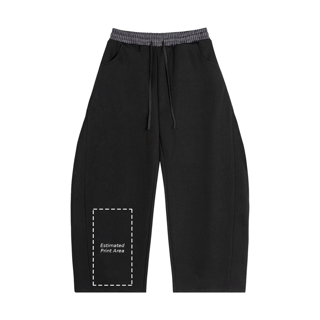 Plaid Waistband Barrel Sweatpants