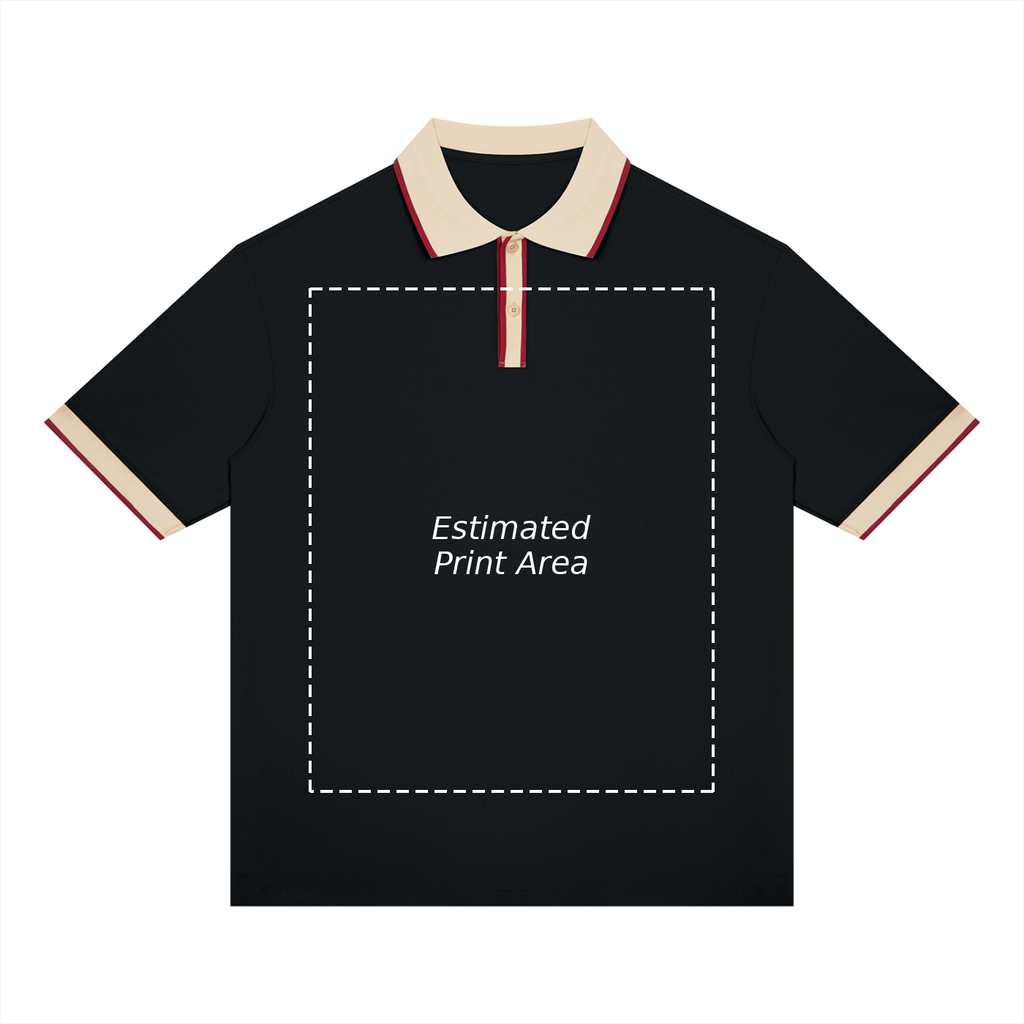 Unisex Color Block Polo Shirt
