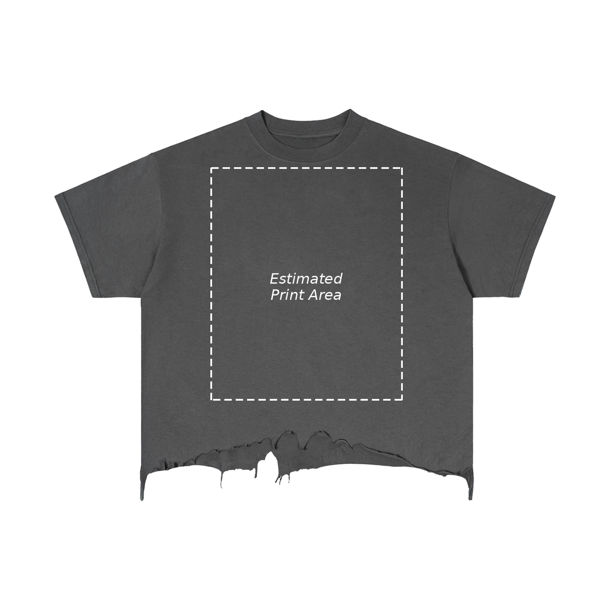 Vintage Wash Boxy Distressed Hem T-Shirt Main image