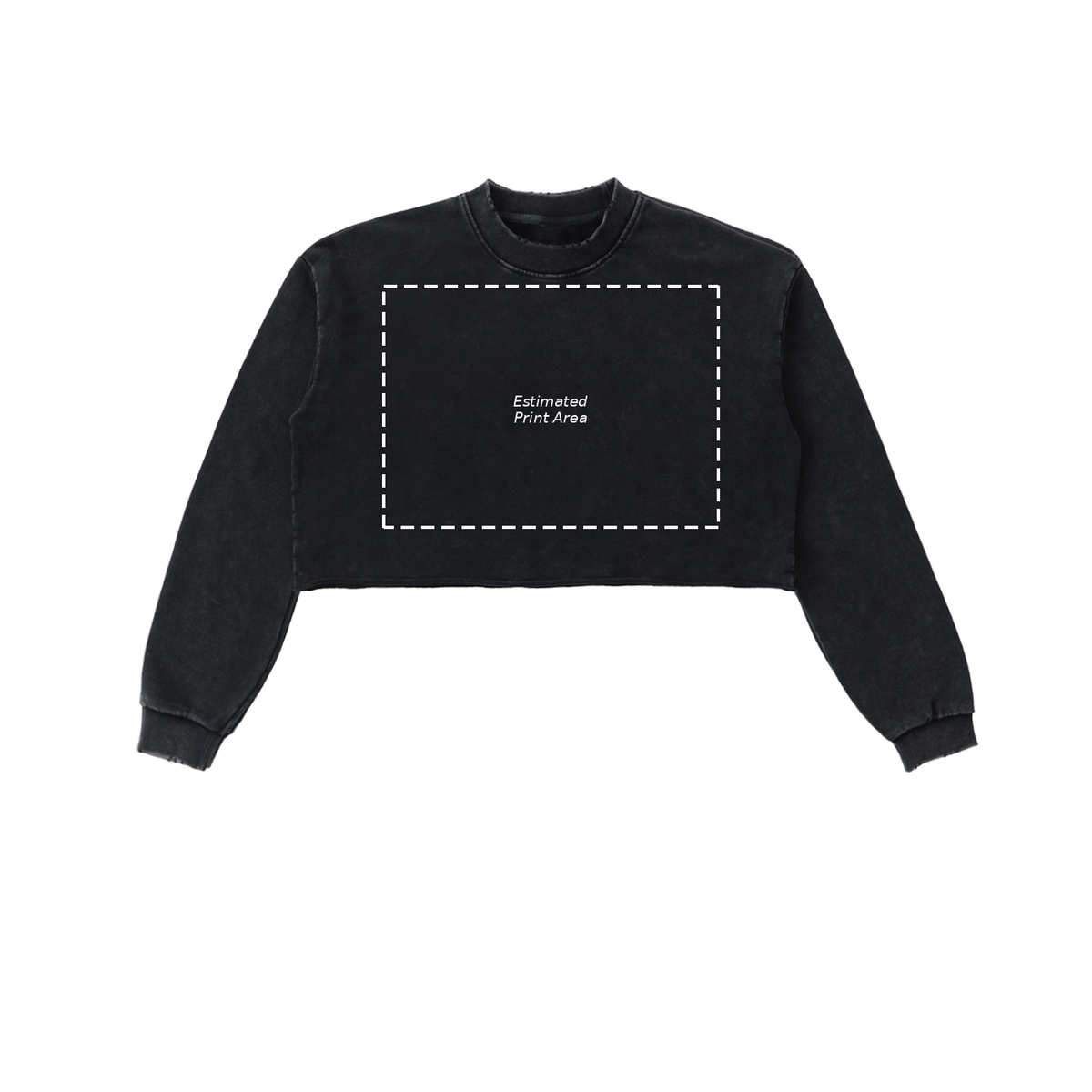 Snow Washed Raw Edge Cropped Sweatshirt Main image