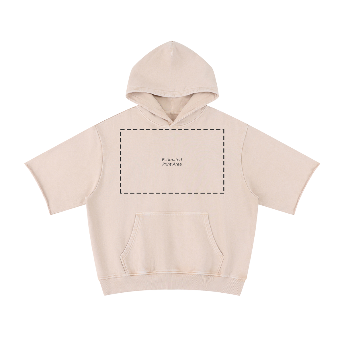 Unisex Mineral Wash Short Sleeve Hoodie Main image