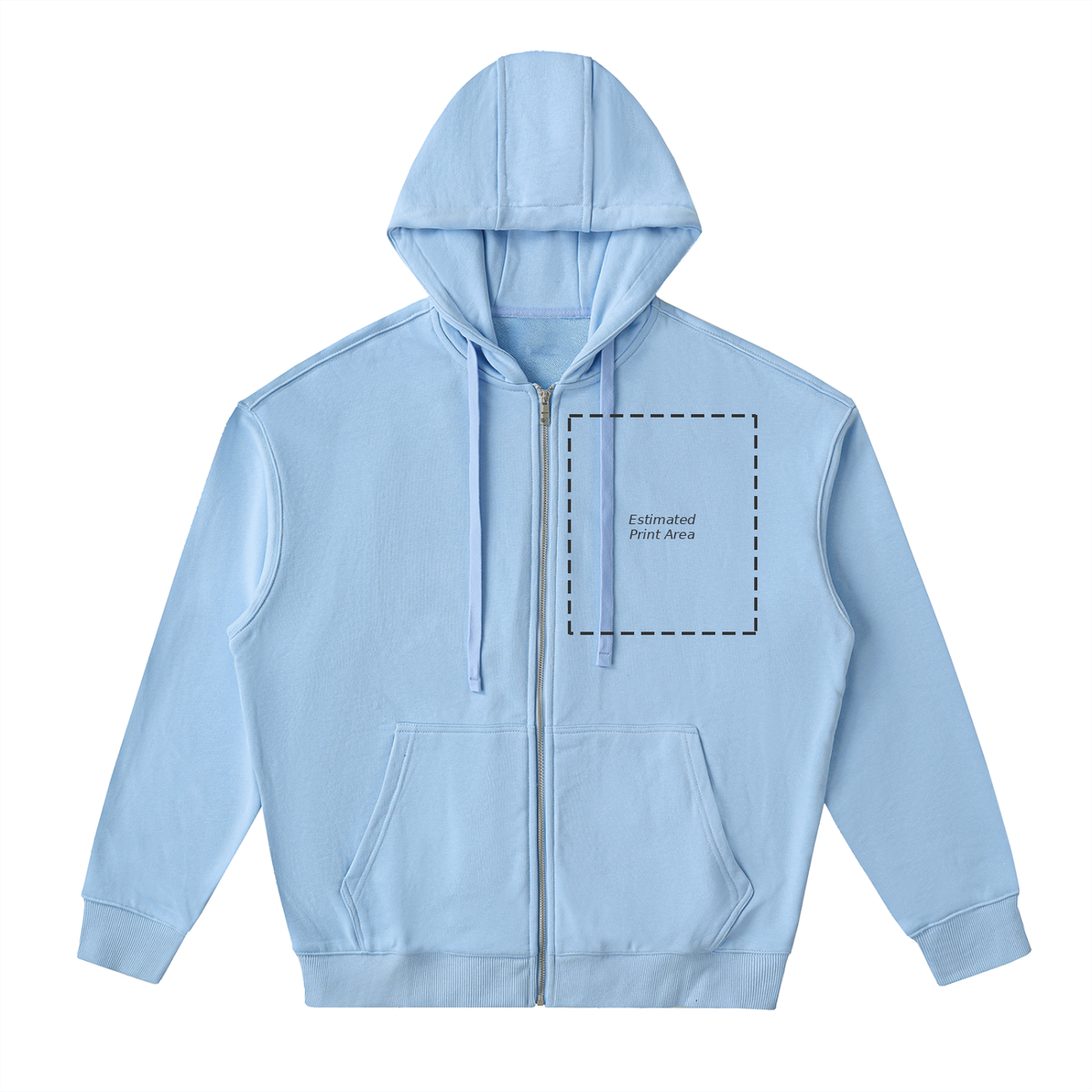 Drop-Shoulder Zip Up Hoodie Main image