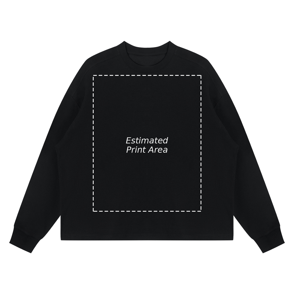 Unisex Waffle Boxy Long Sleeve T-Shirt