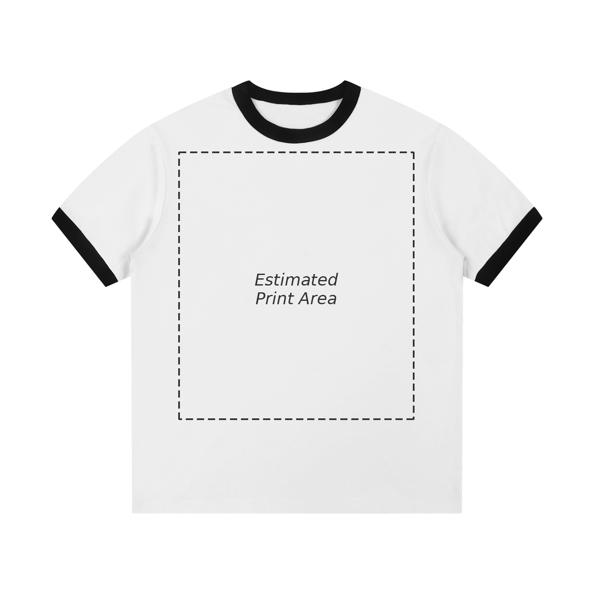 Contrast Edge Ribbed Crewneck T-Shirt Main image