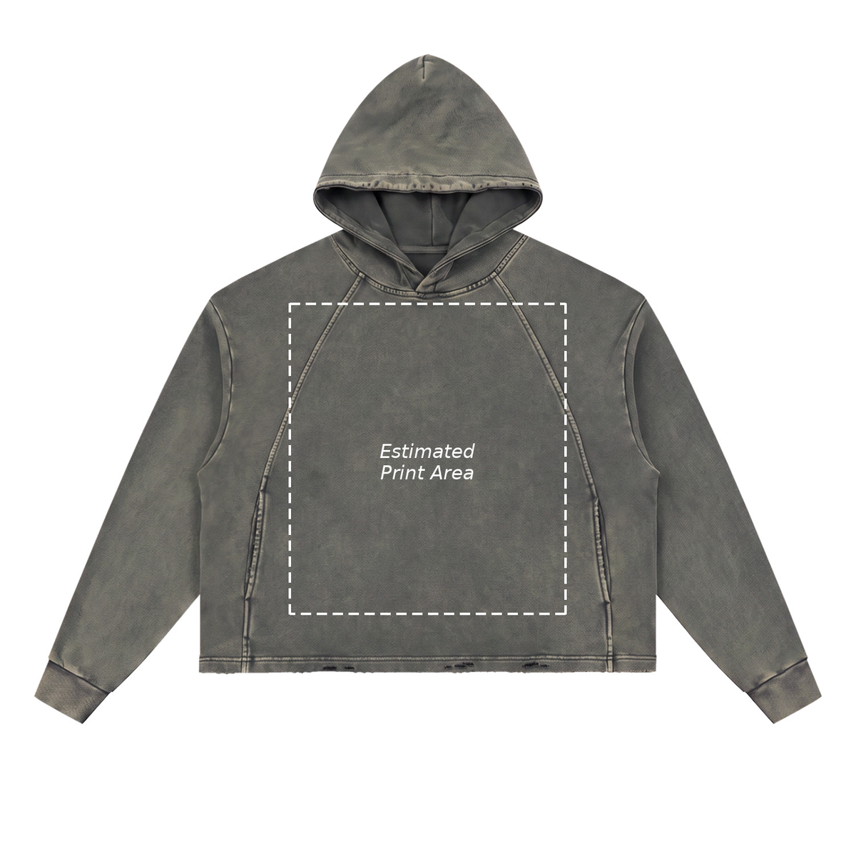 Vintage Washed Frayed-Hem Hoodie Main image