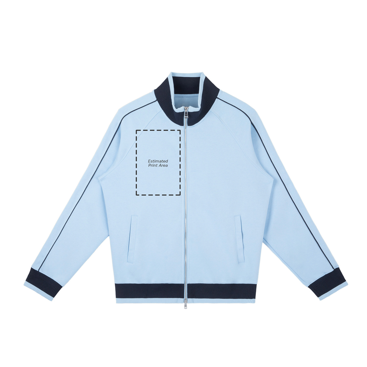Color Block Raglan Sleeve Zip Track Jacket Main image