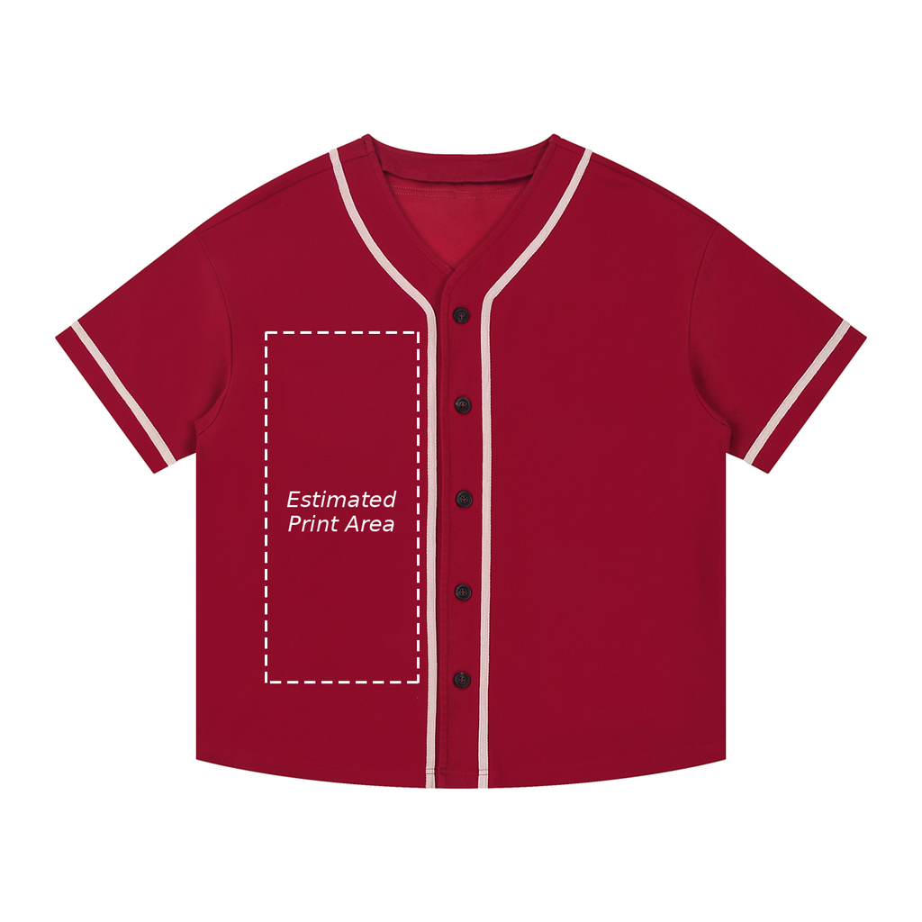 Contrast Piped Button-Up Jersey