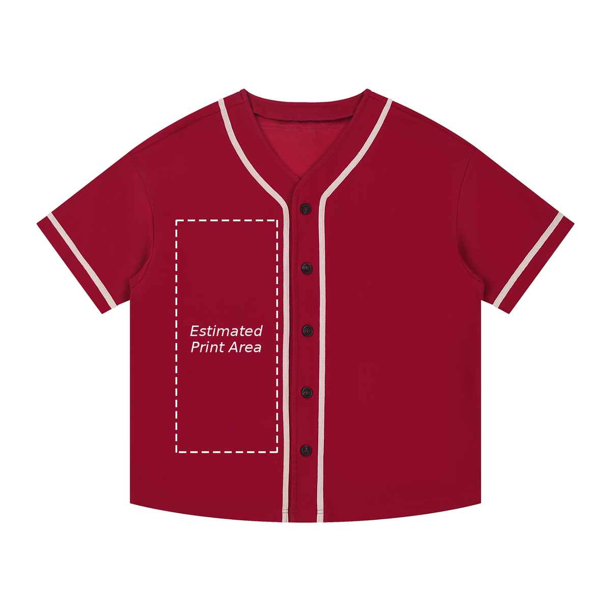 Contrast Piped Button-Up Jersey