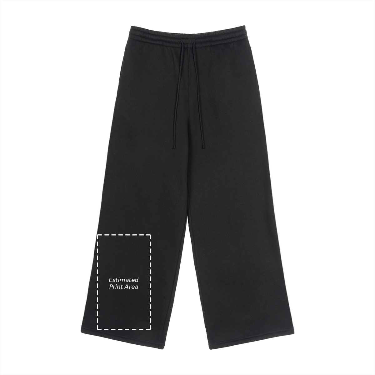 Fleece Drawstring Straight-Leg Sweatpants