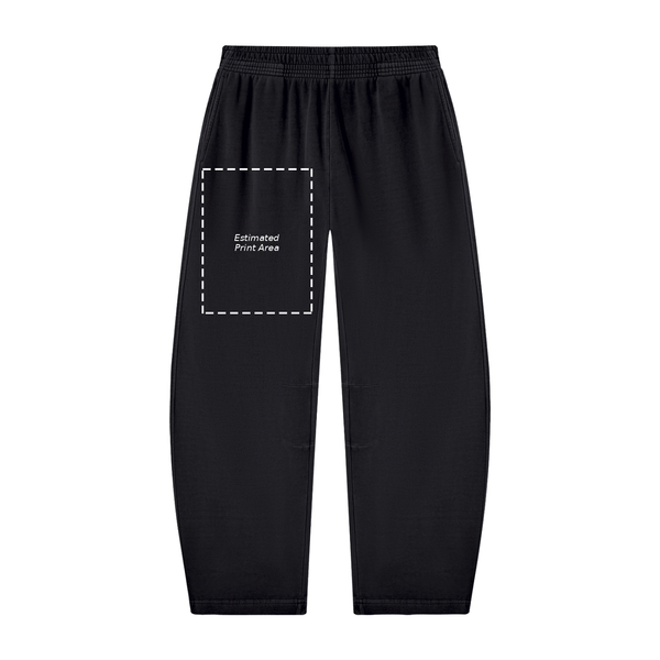 Unisex Vintage Washed Barrel Leg Sweatpants