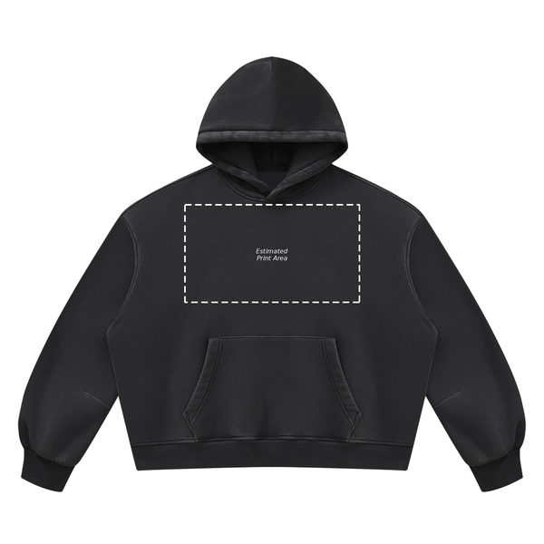 Unisex Vintage Wash Boxy Fleece Hoodie