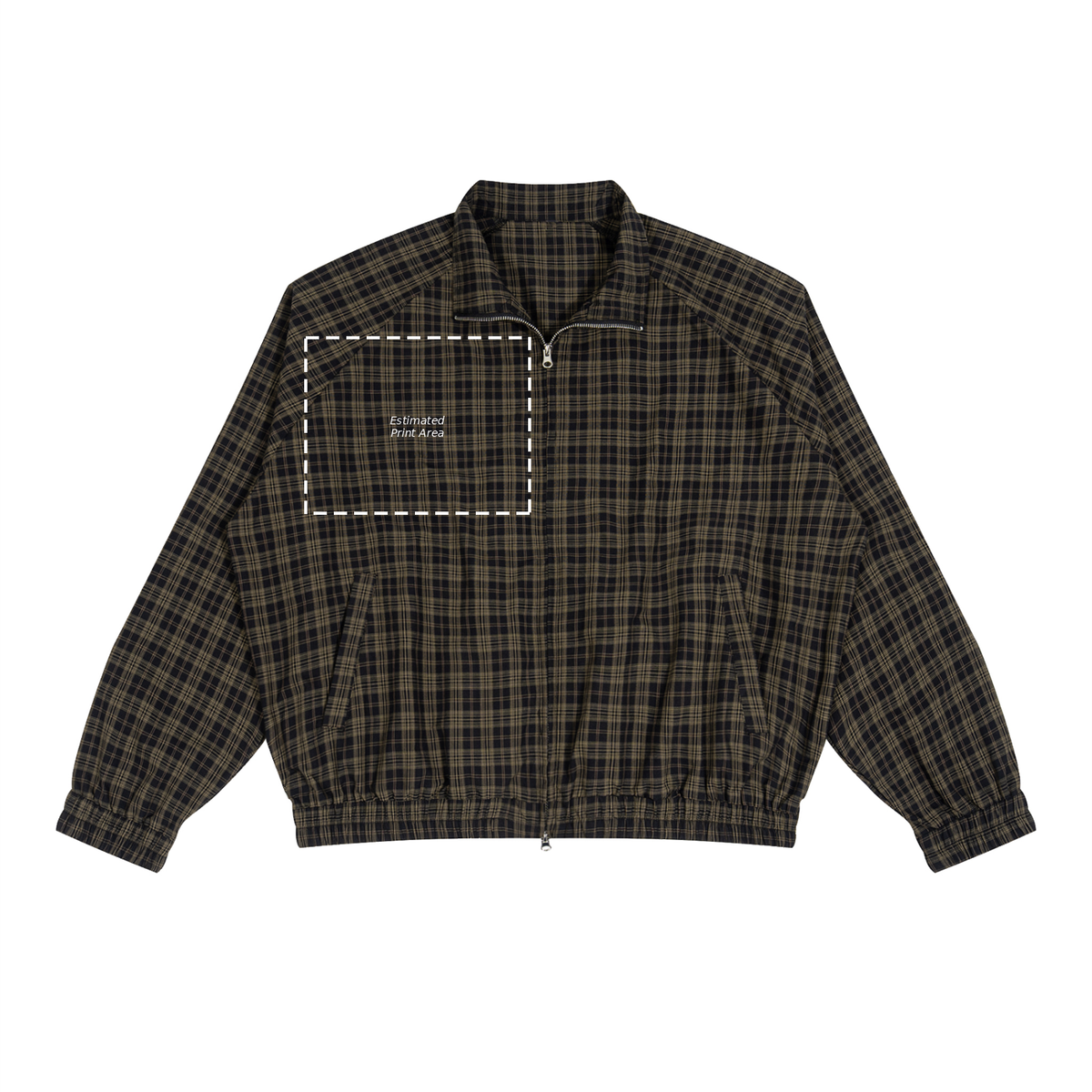 Unisex Plaid Full-Zip Track Jacket