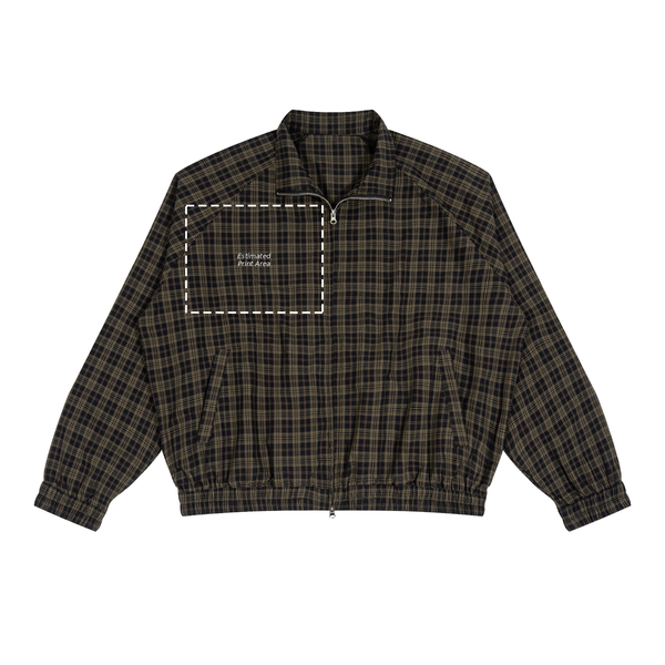 Unisex Plaid Full-Zip Track Jacket