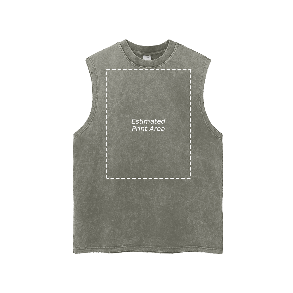 Snow Washed Frayed Hem Tank Top Main image
