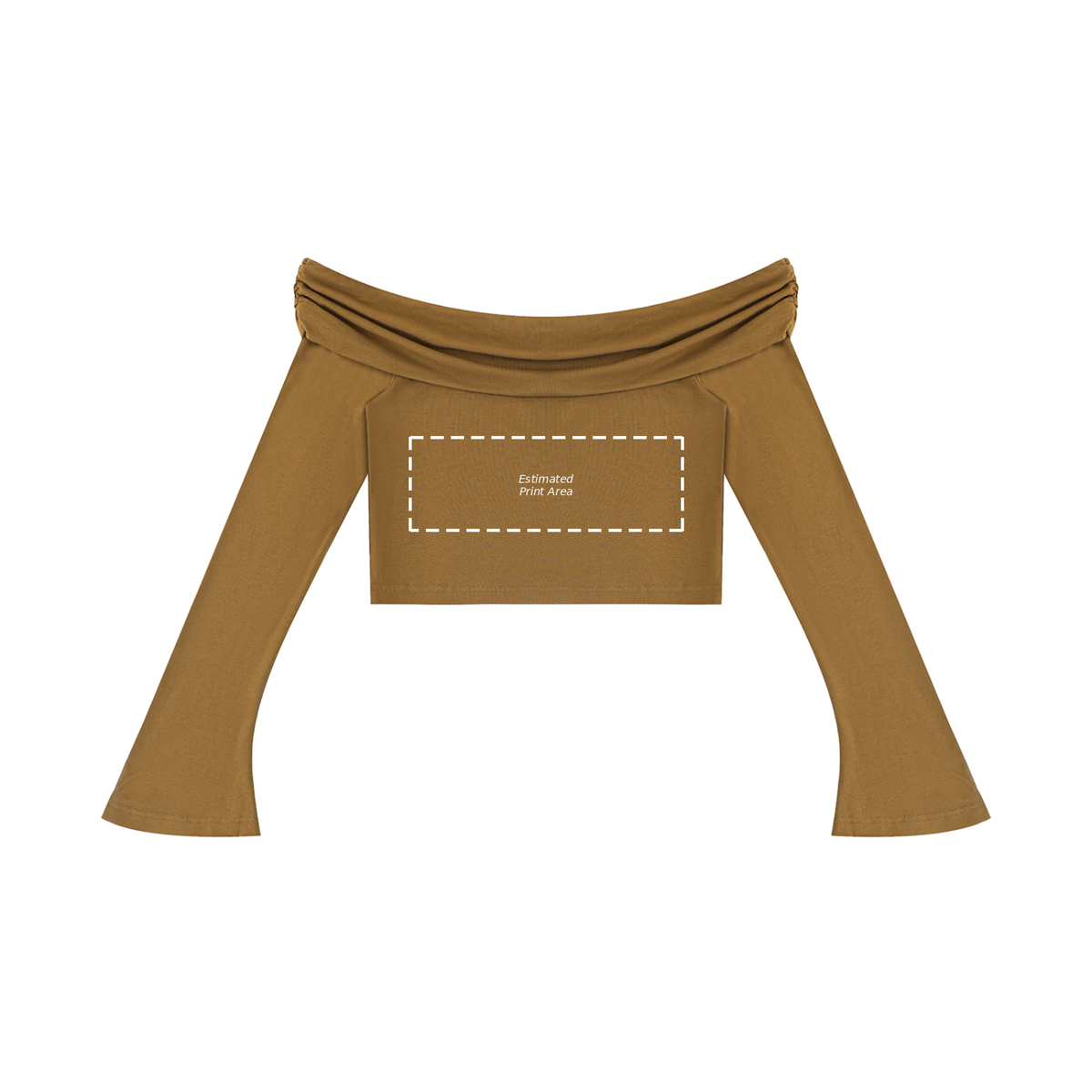 Women's Off-the-Shoulder Bell Sleeve Crop T-Shirt Main image