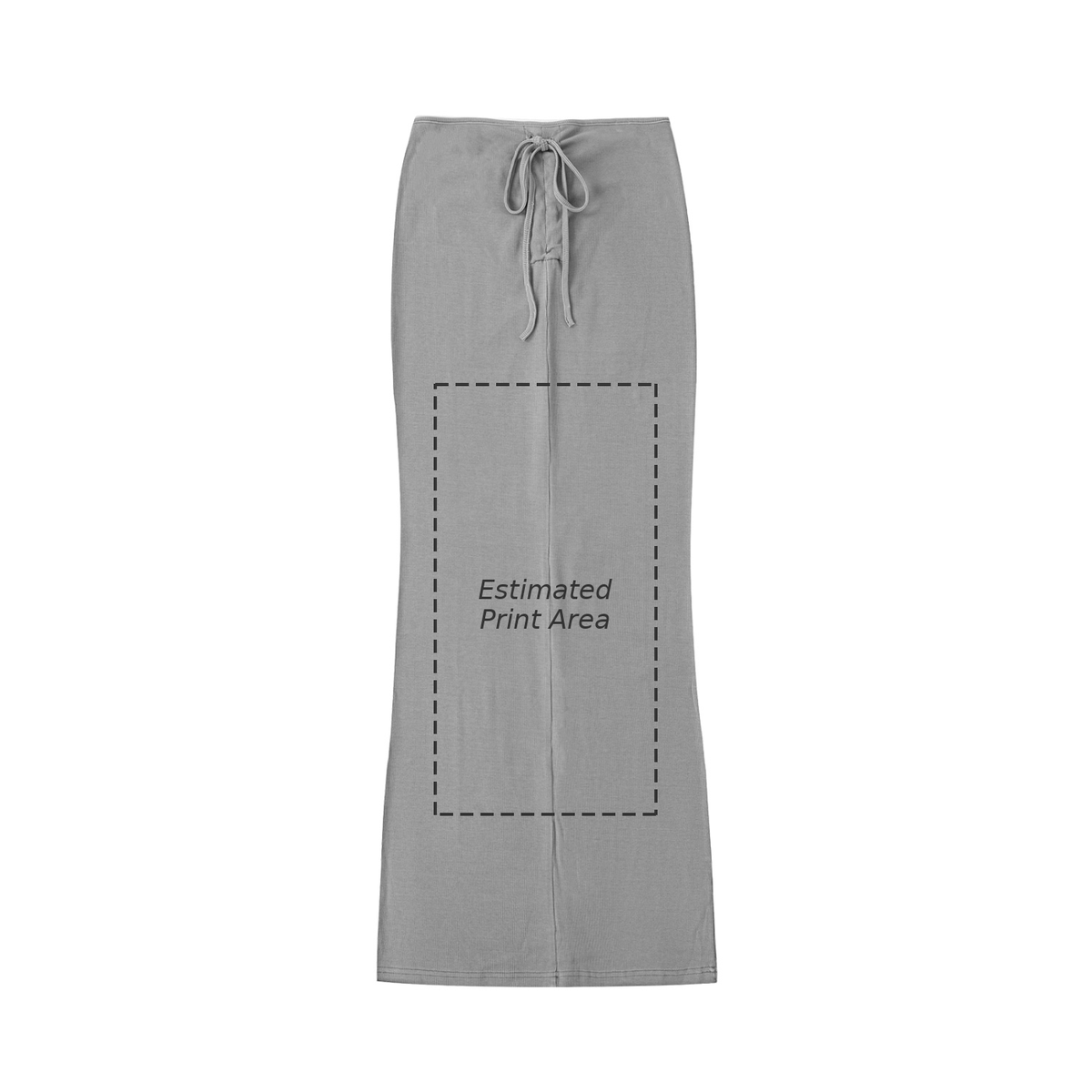 Dyed Washed Drawstring Maxi Skirt