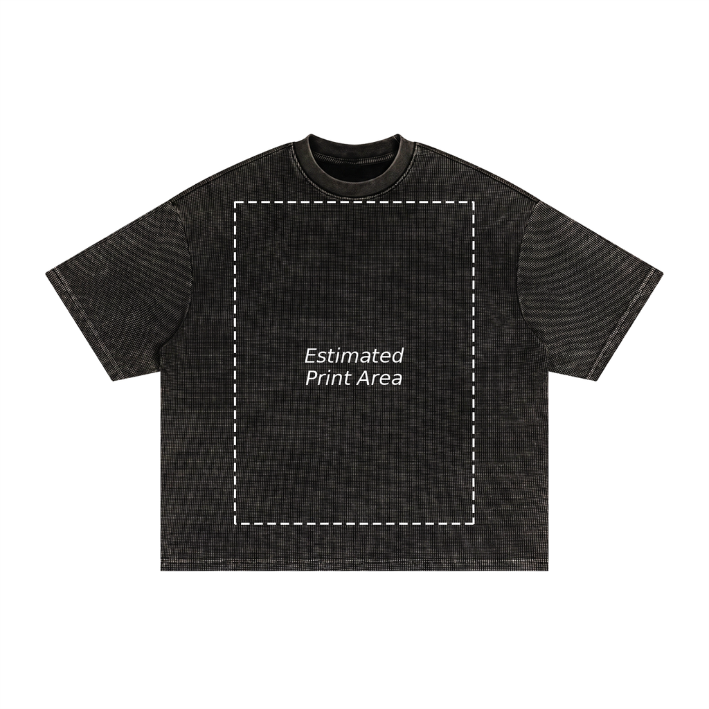 Textured Waffle Washed Boxy T-Shirt