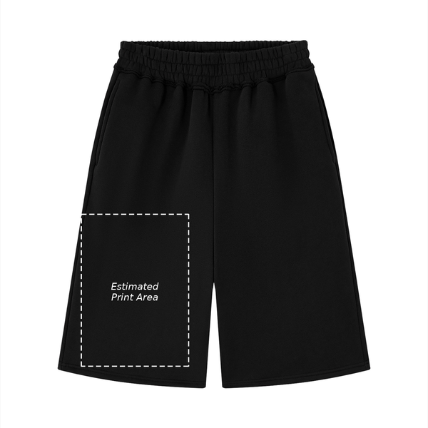 Unisex Raw Edge Fleece Shorts