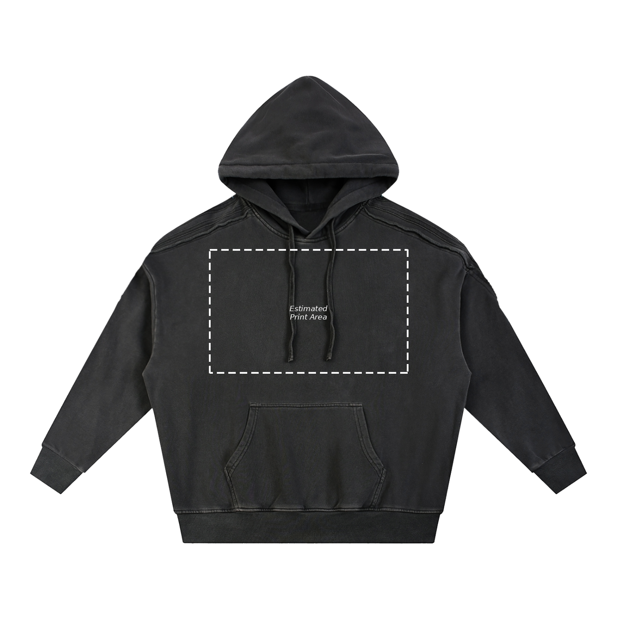 Snow Washed Tape Raw Edge Hoodie Main image