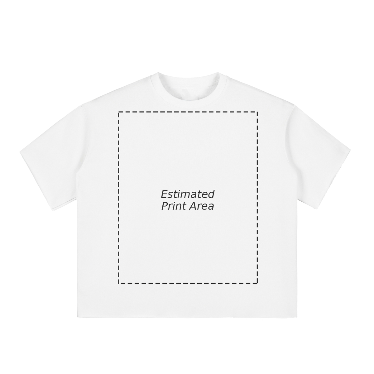 Boxy Half-Sleeve Raw-Edge T-Shirt
