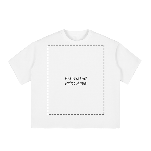 Boxy Half-Sleeve Raw-Edge T-Shirt