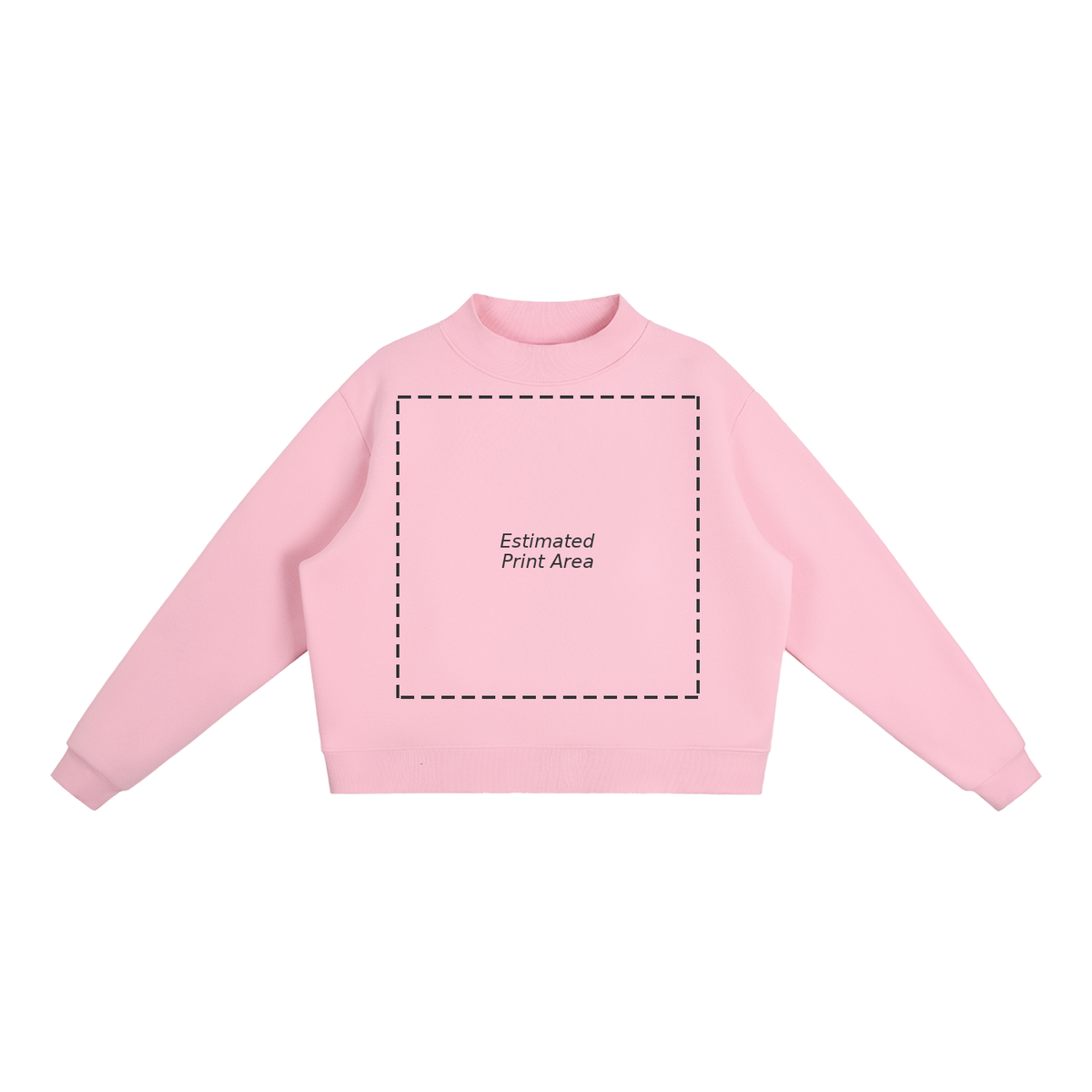Essential Fleece Mock-Neck Crew Sweatshirt Main image