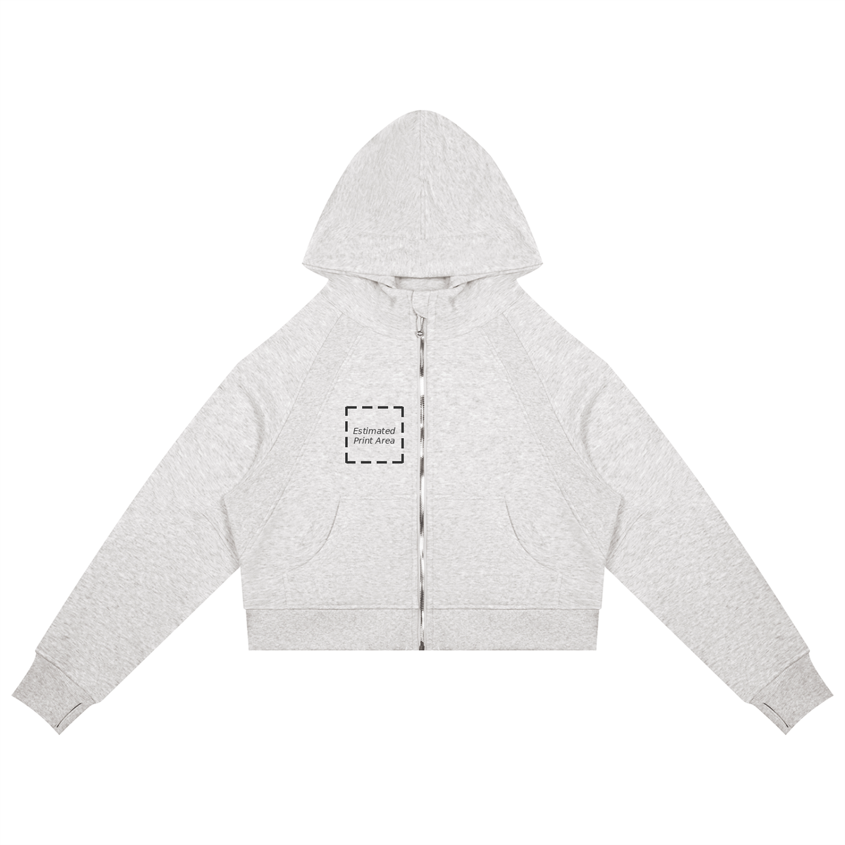 Cropped Zip-Through Hoodie Main image