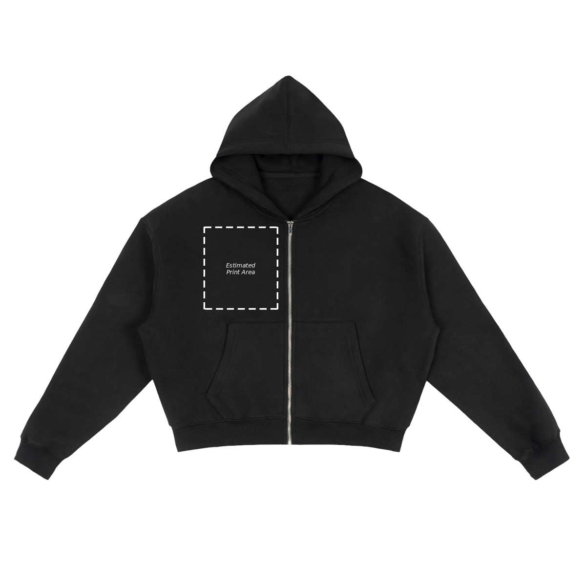Fleece Zip-Up Boxy Hoodie Main image