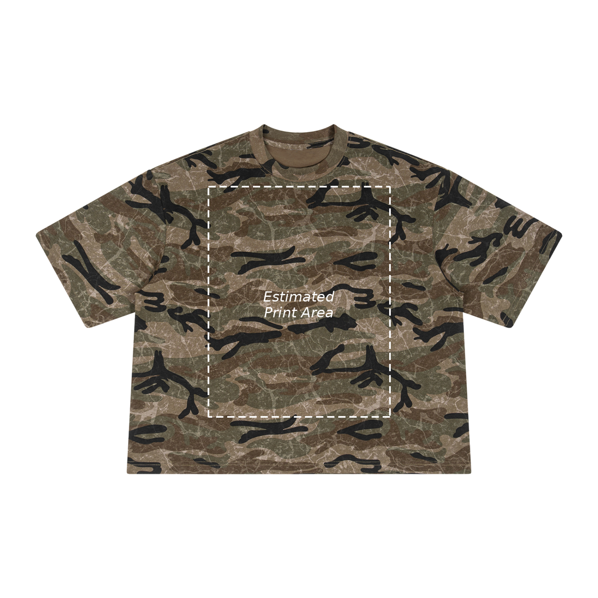 Unisex Boxy Camo Print T-Shirt